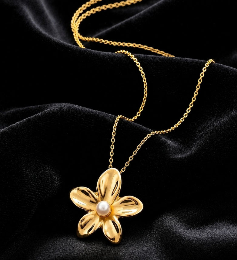 Collier Fleur Perle 🌸