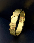 Bracelet Écailles Serpent avec Nœud Doré